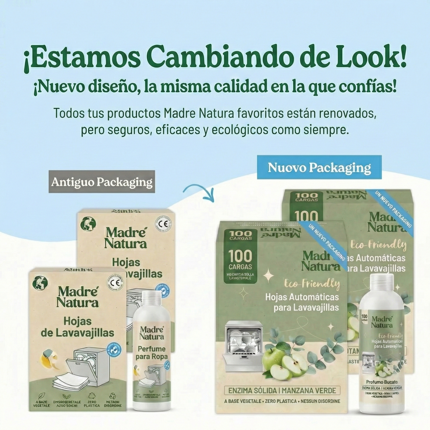 MadreNatura™ | Hojas Detergentes Ecológicas Para Lavavajillas