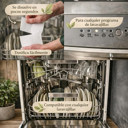 MadreNatura™ | Hojas Detergentes Ecológicas Para Lavavajillas