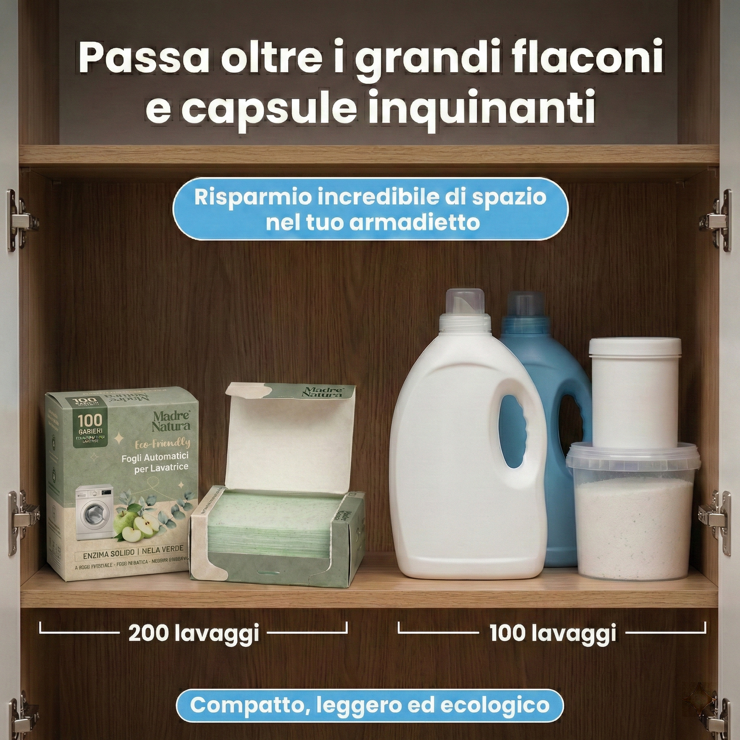 MadreNatura™ | Hojas detergentes para lavadora